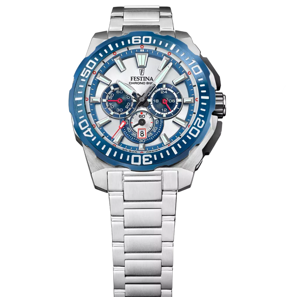 FESTINA HERRENARMBANDUHR CHRONO BIKE F20724/1 SILBERFARBENES STAHLARMBAND