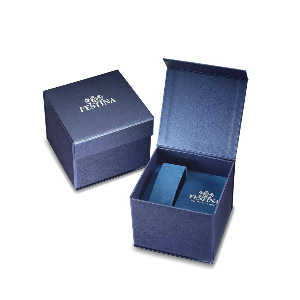 FESTINA HERREN UHR TIMELESS CHRONOGRAPH F20694/5 BLAU EDELSTAHL ARMBAND
